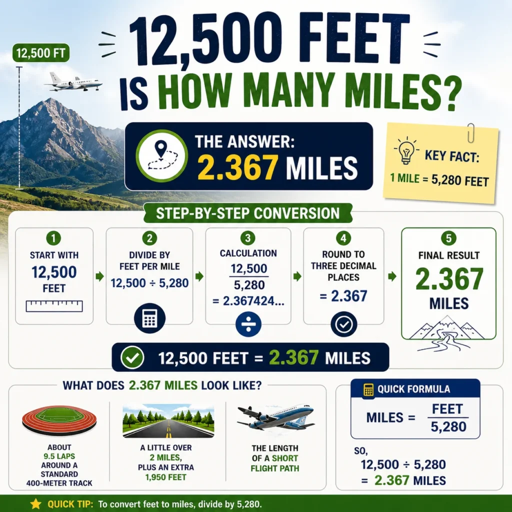 12,500 feet is how many miles