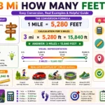 3 mi how many feet