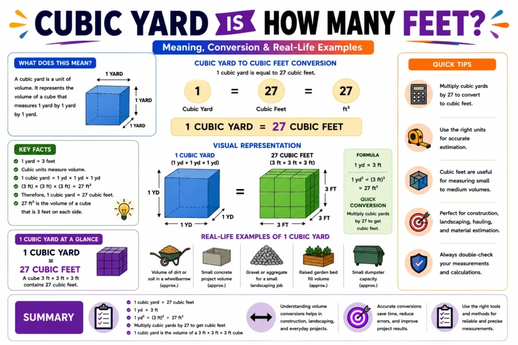 cubic yard is how many feet
