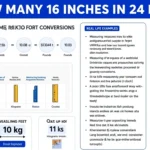 how many 16 inches in 24 feet