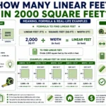 how many linear feet in 2000 square feet