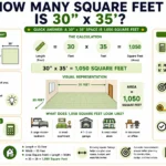 how many square feet is 30 x 35'