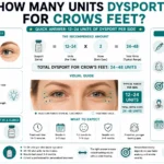how many units dysport for crows feet