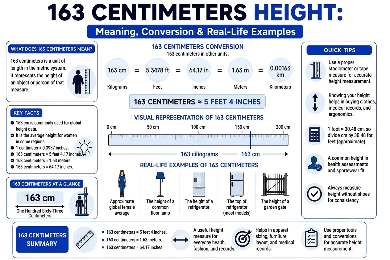 163 Centimeters Is How Many Feet