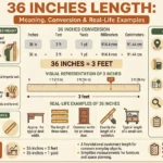 36in is how many feet